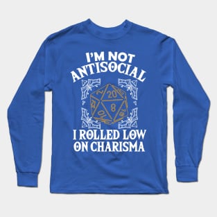 Dragons D20 Dice I'm Not Antisocial 1 Long Sleeve T-Shirt